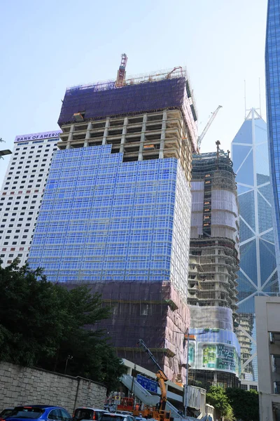 Výstavbě Cheung Kong Center Října 2022 — Stock fotografie