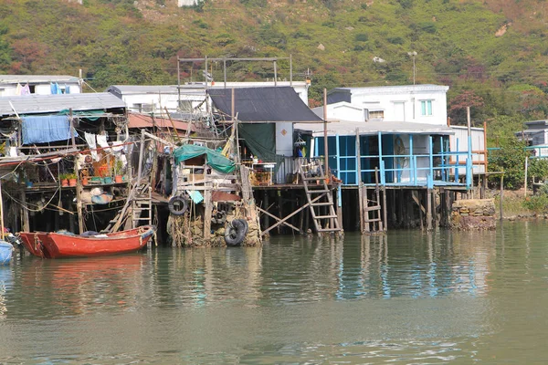 Jan 2012 Stilt Homes Shores Tai Fishing Village Hong Kong — Stock Photo, Image