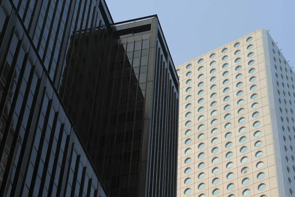 Feb 2012 Mirrored Office Building Exterior Hong Kong — Stock Photo, Image