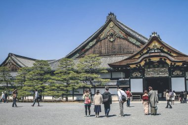 Kyoto, Japonya 'daki Nijo Kalesindeki Ninomaru Sarayı 8 Nisan 2012