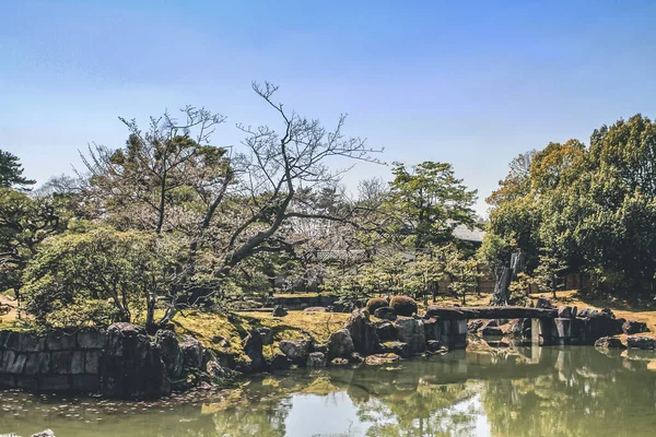 Seiryu Tuin Theehuis Nijo Castle Kyoto Japan April 2012 — Stockfoto