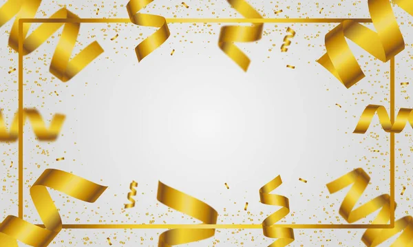 Celebration Card White Backgroup Wth Confetti — стоковый вектор