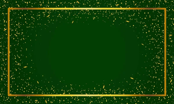 Celebration Card Green Backgroup Wth Confetti — стоковый вектор