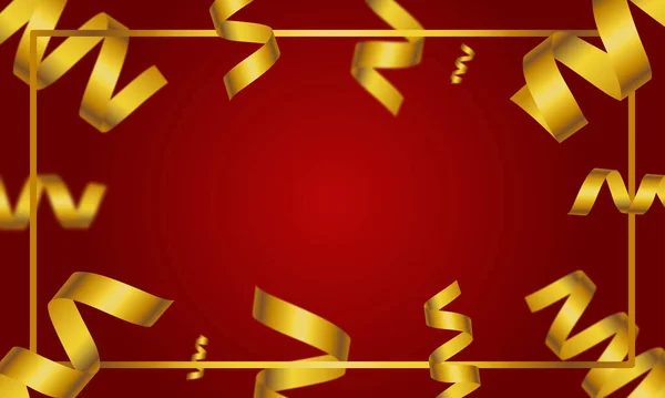 Celebration Card Red Backgroup Wth Confetti — стоковый вектор