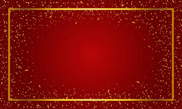 Kartę Celebration Card Red Background Wth Confetti — Wektor stockowy