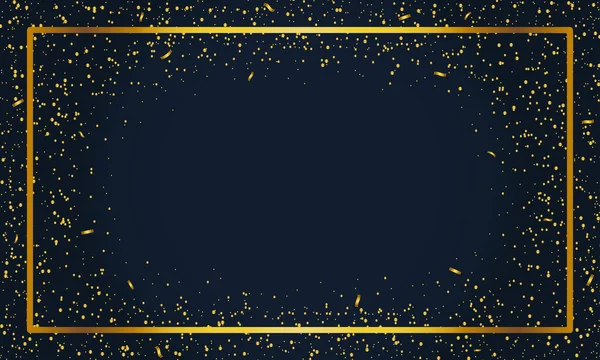 Celebration Card Blue Background Wth Confetti — стоковый вектор