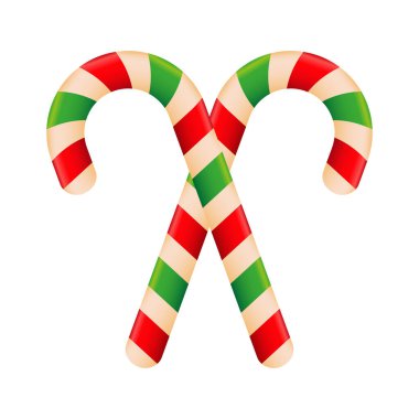 Beyaz arka planda renkli Noel şekerleri