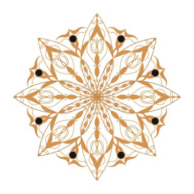 Lüks dekoratif mandala tasarımı altın rengi. Lüks çiçek dekorasyonu Ramazan arkaplanı