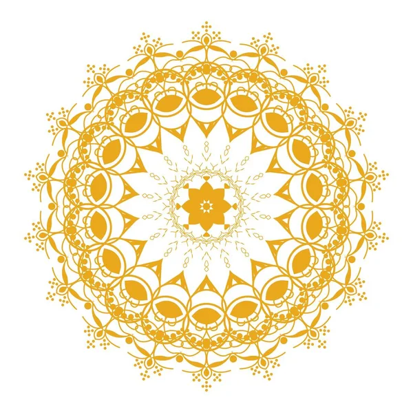 Luxury Ornamental Mandala Design Background Gold Color Luxury Flower Decoration — Stockvektor