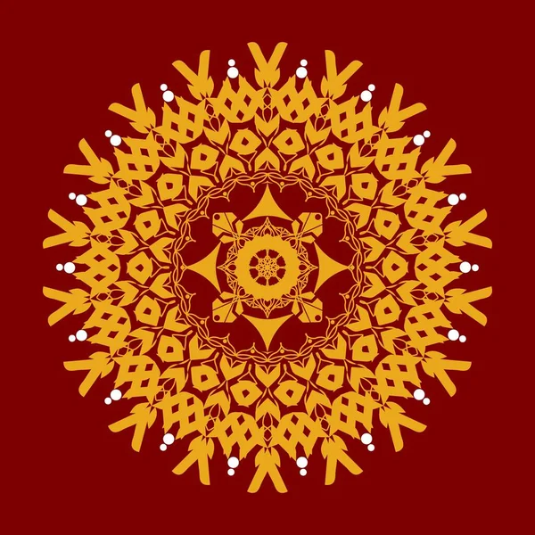 Mandala Décoratif Luxe Fond Conception Couleur Décoration Fleurs Luxe Fond — Image vectorielle