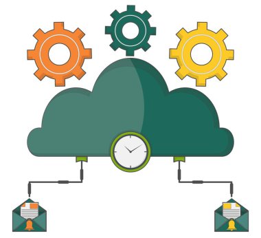 Sunucu molası için düz stil Logo sembolü tasarımları. İniş sayfası, web, mobil uygulama, poster, pankart, web sayfası için düz simge şablonu kullanılabilir.