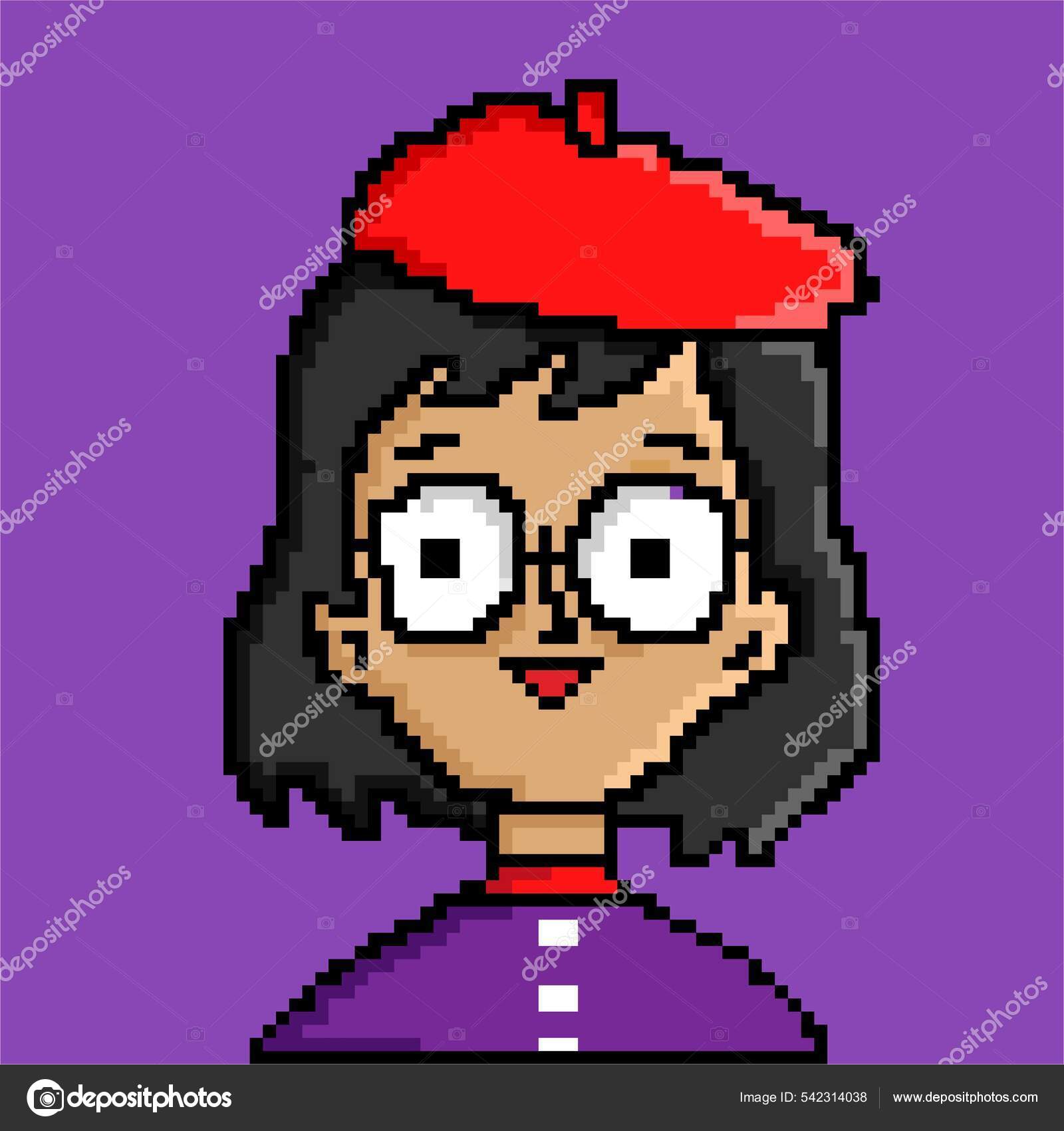 Premium Vector  Avatar profile picture with the pixel art style