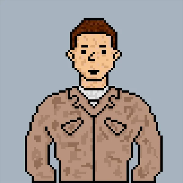 Pixel Art Style Armée Air Force Illustration Conception Éléments Pour — Image vectorielle