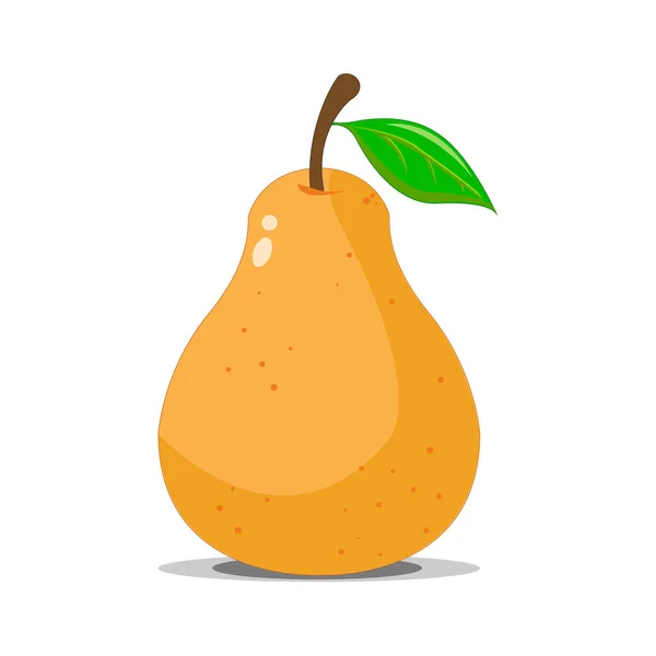 Beyaz zemin üzerinde olgun armut çizimi