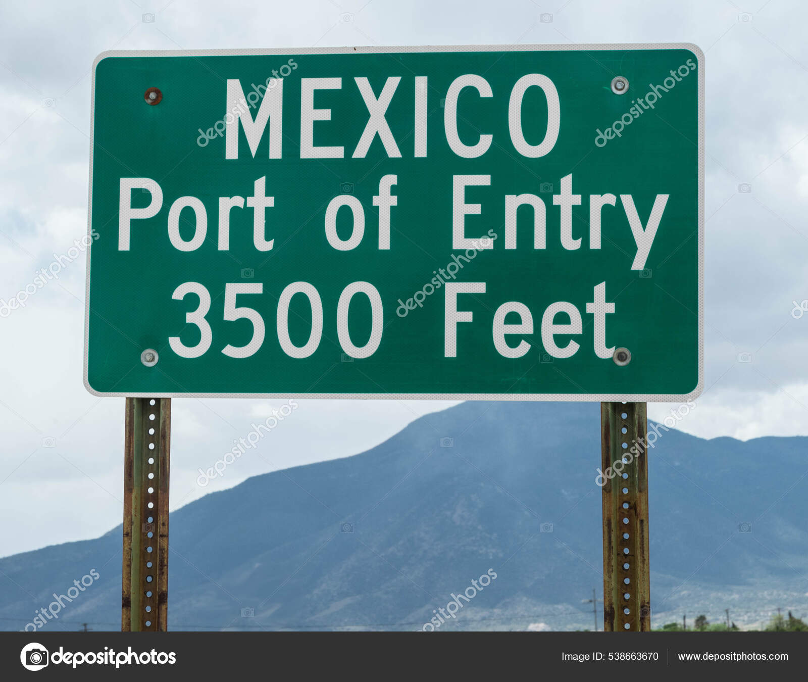 Sign Naco Arizona Indicating Mexico Border Stock Photo by ©RexWholster