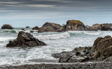 Breaking waves in the Pacific Ocean near Crescent City 