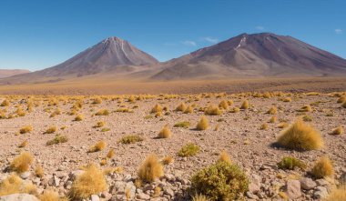 Licancabur volcano in the Andes Mountains near the border between Chile and Bolivia