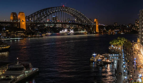 Pont Port Sydney Nuit — Photo