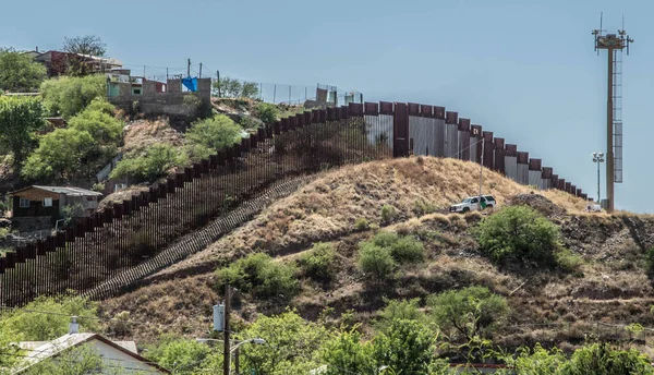 Border wall at Naco Arizona separating Mexico and the United States