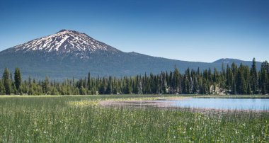 Mount Bachelor and Hosmer Lake in central Oregon clipart