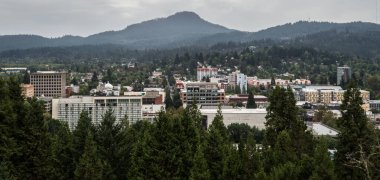 Eugene Oregon 'un Spencer Butte' la görüntüsü