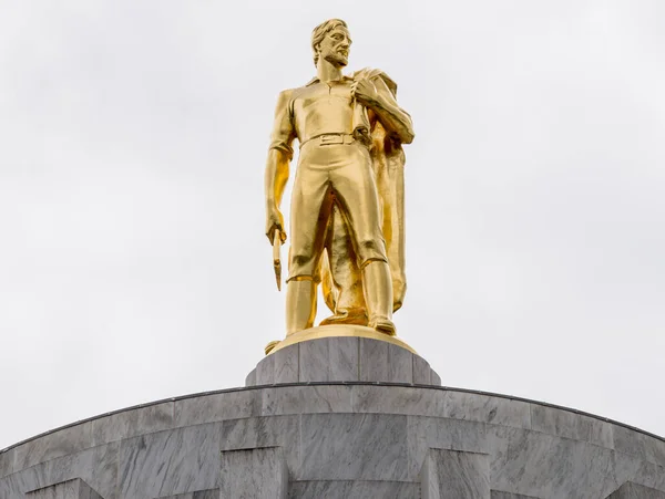 Oregon Capitol Mit Goldenem Pionier Salem — Stockfoto