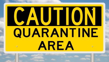 3 boyutlu siyah ve sarı uyarı işareti.