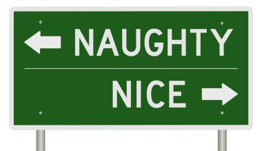 Bir seçim ya da karar noktasını temsil eden 3 boyutlu bir otoyol işareti