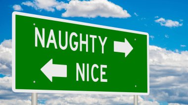 Bir seçim ya da karar noktasını temsil eden 3 boyutlu bir otoyol işareti