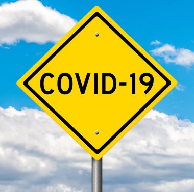 Sarı bir 3D otoyol uyarı işareti