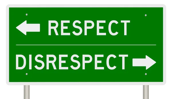 Renderowane Zielony Znak Autostrady Reprezentujący Punkt Decyzji Lub Wybór — Zdjęcie stockowe