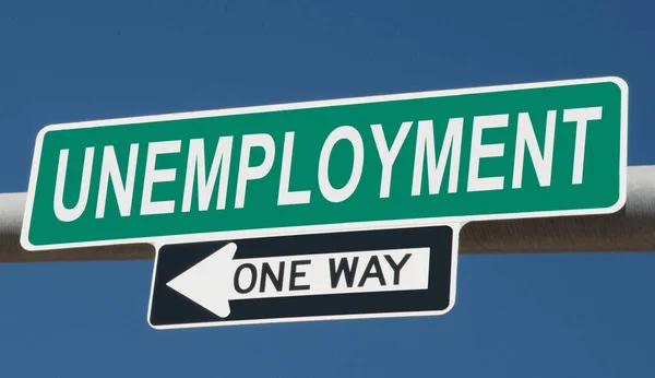 Μια Πινακίδα Που Δείχνει Την Ανεργία — Φωτογραφία Αρχείου