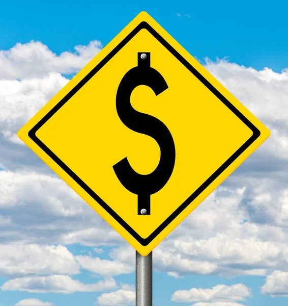 Üç boyutlu sarı uyarı işareti.