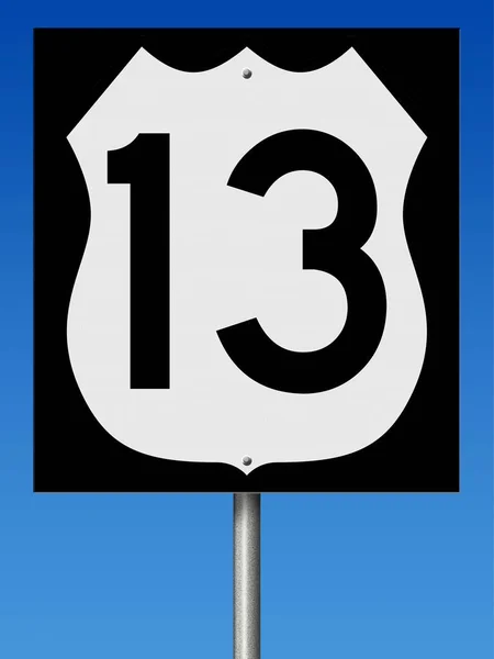 国道13号線の標識 — ストック写真