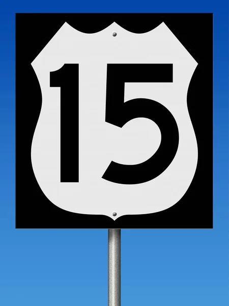 Rendered Highway Sign Route — Foto Stock