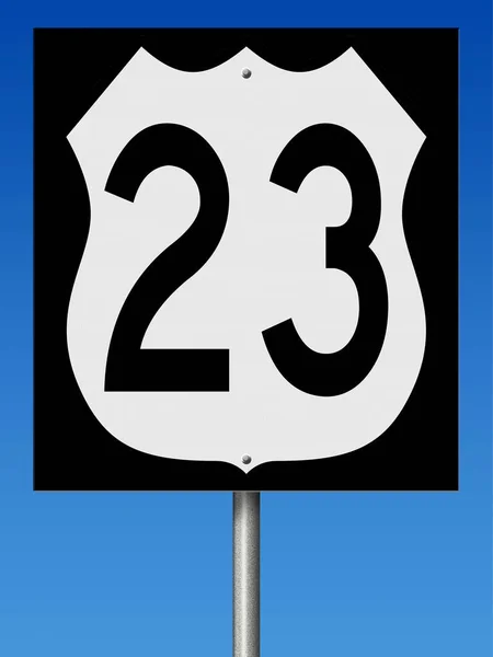 Rendered Highway Sign Route — Foto Stock