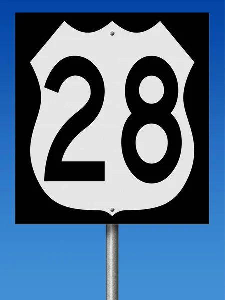 Rendered Highway Sign Route — Fotografia de Stock