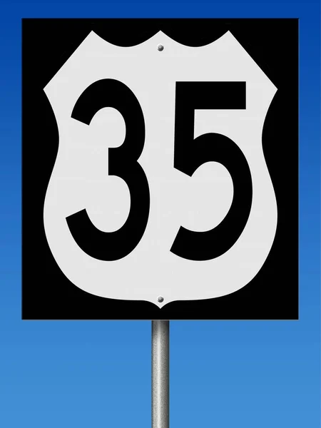 国道35号線の標識 — ストック写真
