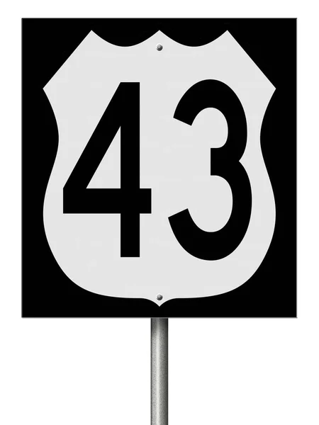 国道43号線の標識 — ストック写真