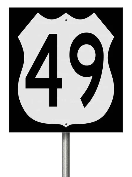 Rendered Highway Sign Route — Stock Photo, Image