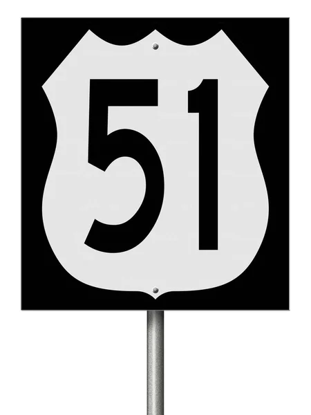 国道51号線の標識 — ストック写真