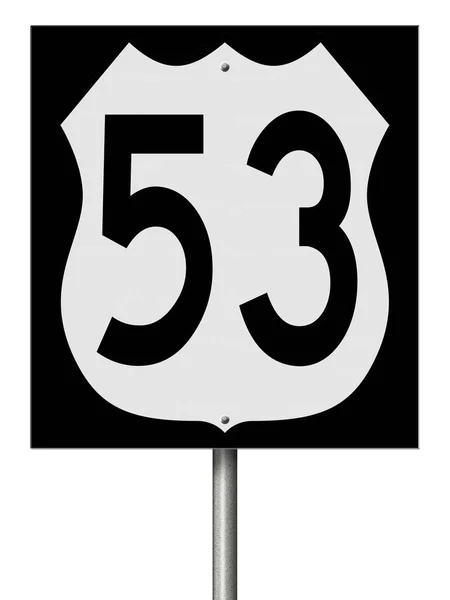 国道53号線の標識 — ストック写真