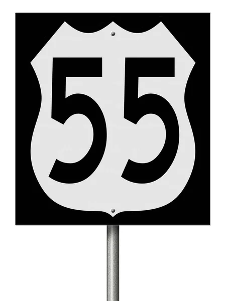 国道55号線の標識 — ストック写真