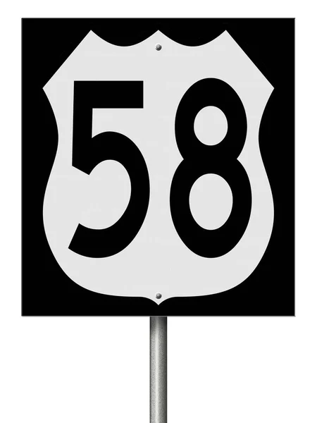 国道58号線の標識 — ストック写真