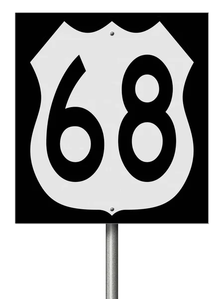 国道68号線の標識 — ストック写真