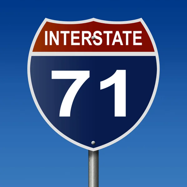 州間高速道路71号線の標識 — ストック写真