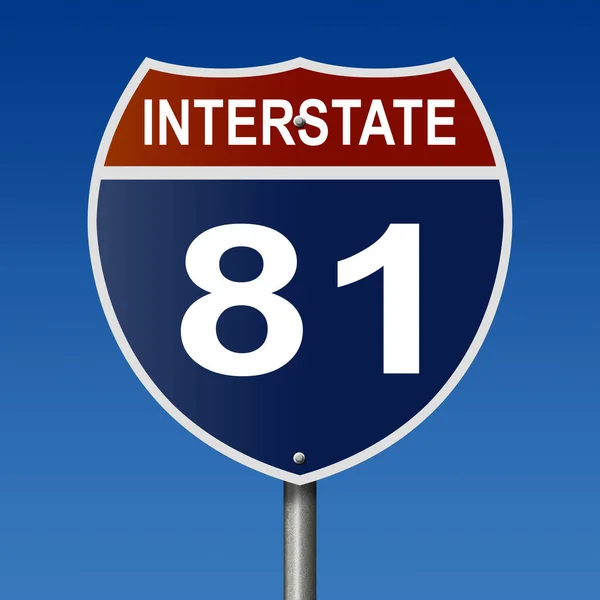 Rendered Highway Sign Interstate Route — Foto Stock