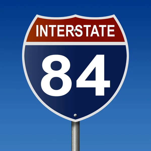 Rendered Highway Sign Interstate Route — Foto Stock