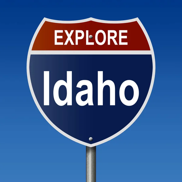 Σήμα Αυτοκινητοδρόμου Για Idaho — Φωτογραφία Αρχείου