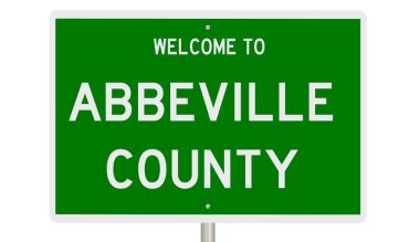 İşaretli yeşil 3D otoyol